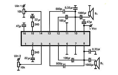 LM831 I-STEREO electronic component with associated schematic circuit diagram